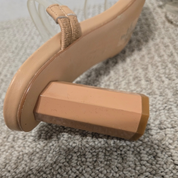 MARK FISHER - CLEAR/TAN SLIP ON HEELED SANDALS - Picture 7 of 9